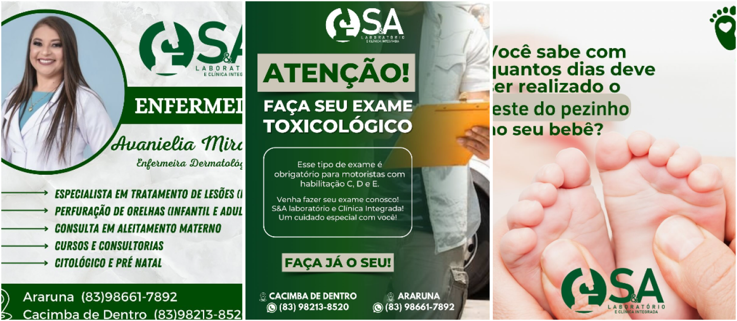 S & A LABORATÓRIO l CLÍNICA INTEGRADA 